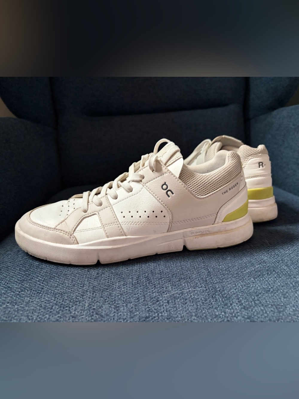 On Running The Roger Women's Cream Sneakers with Yellow Accent